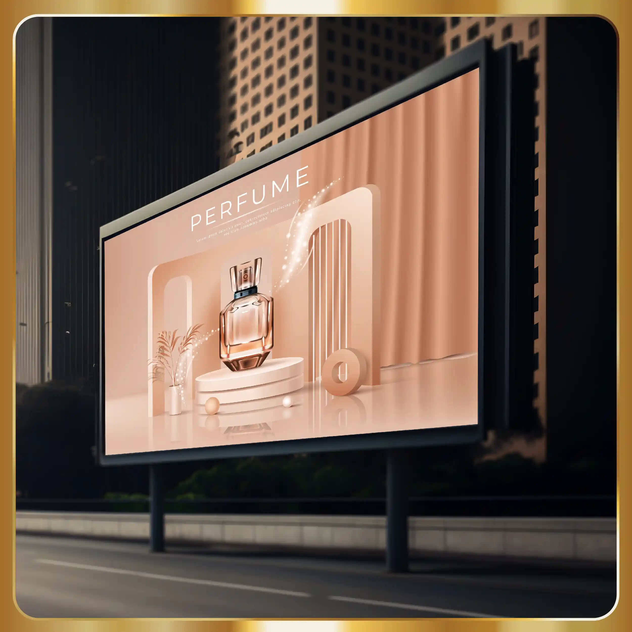 A billboard advertisement for basic skincare.